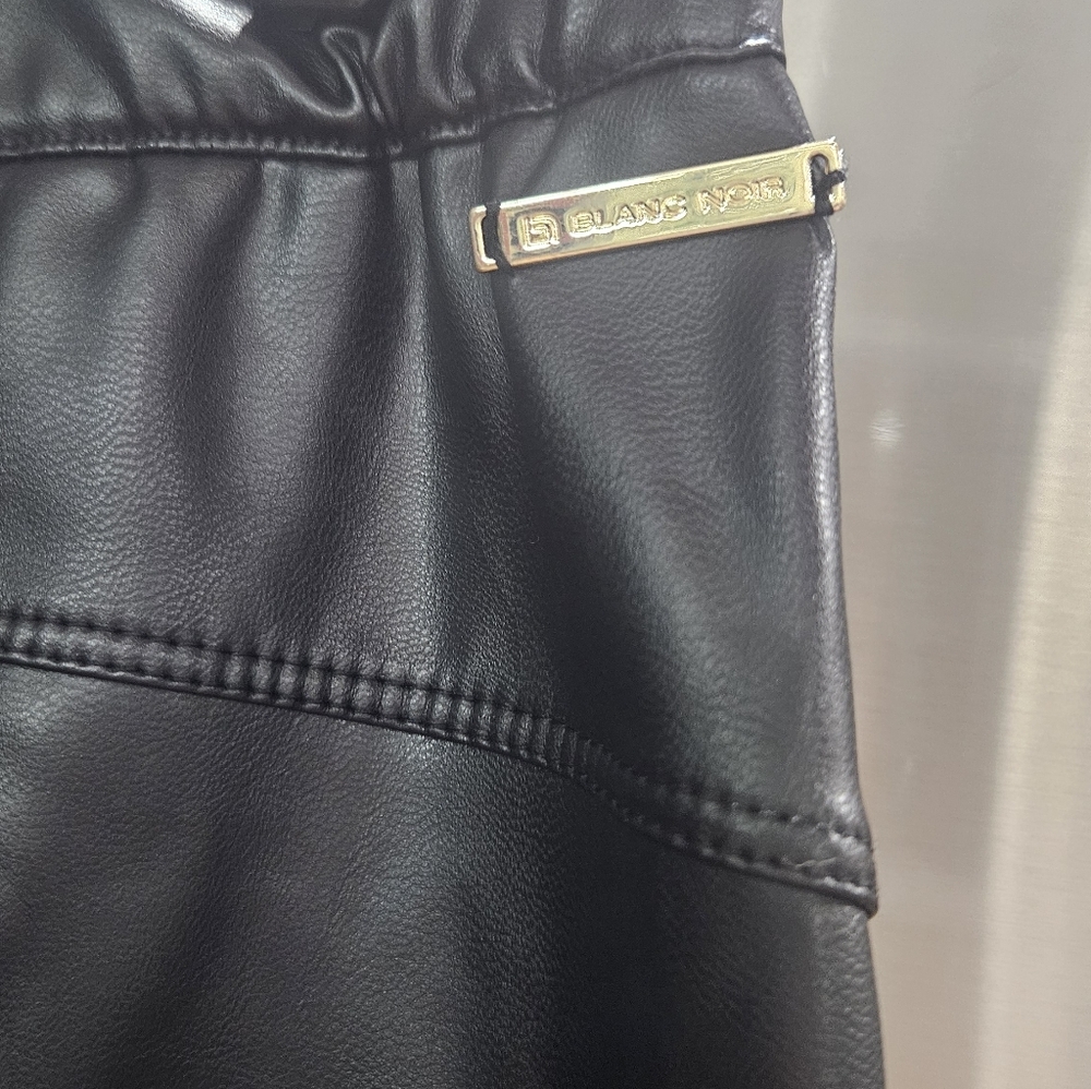 Blanc Noir Moto Style Faux Leather Leggings